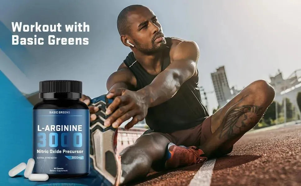 BASIC GREENS - BASIC GREENS L Arginine 3000Mg. 90 Capsulas - The Red Vitamin MX - Suplementos Alimenticios - {{ shop.shopifyCountryName }}