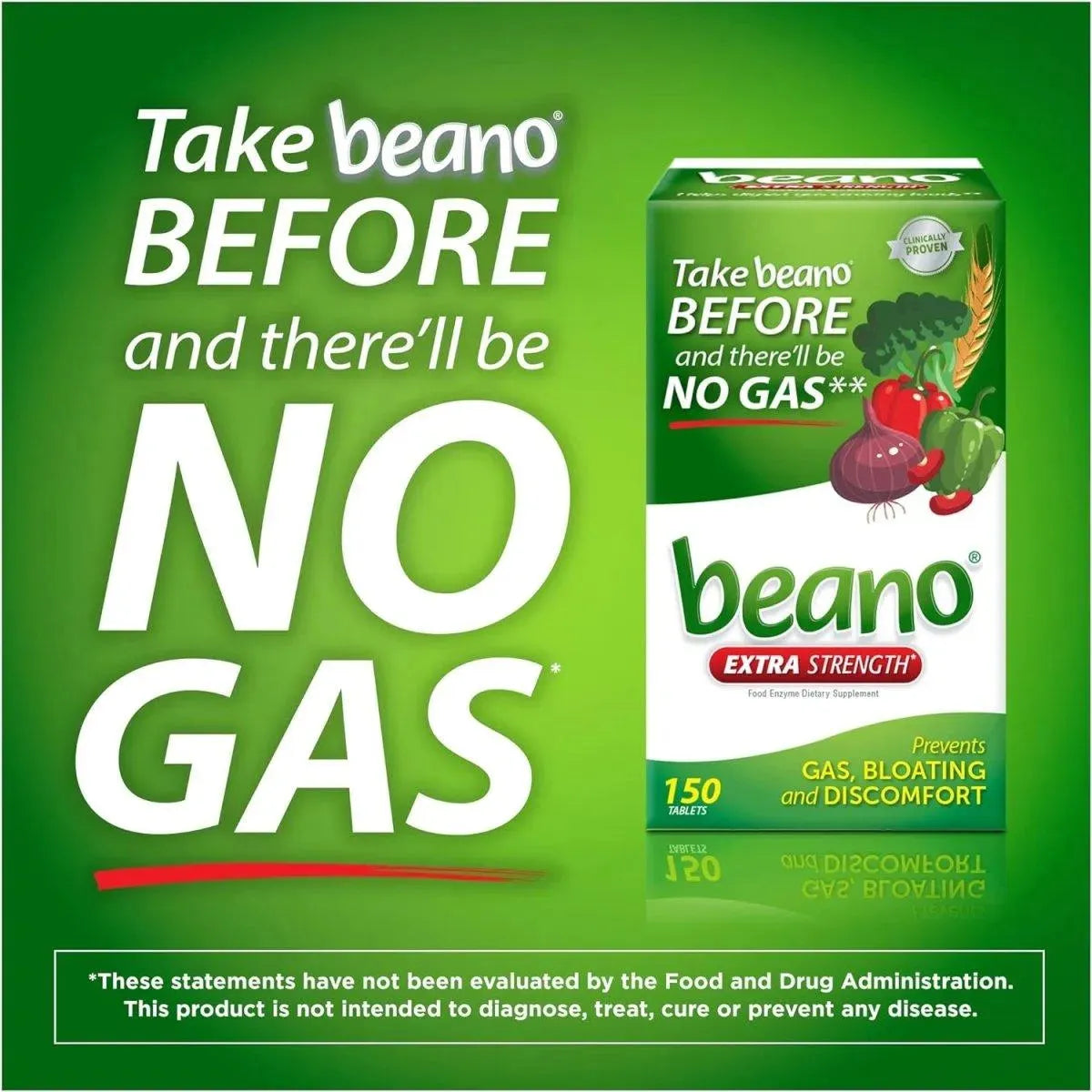 BEANO - Beano Extra Strength Gas Prevention & Digestive Enzyme 150 Tabletas - The Red Vitamin MX - Suplementos Alimenticios - {{ shop.shopifyCountryName }}