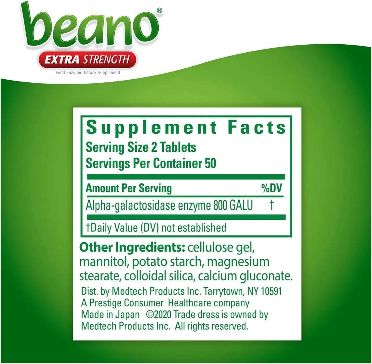 BEANO - Beano Ultra 800 Gas Prevention and Digestive Enzyme 100 Tabletas - The Red Vitamin MX - Suplementos Alimenticios - {{ shop.shopifyCountryName }}