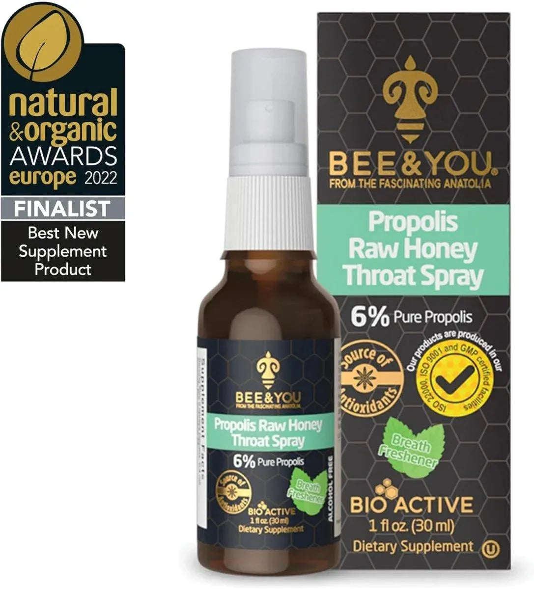 BEE & YOU - BEE and You Propolis Raw Honey Throat Spray 30Ml. - The Red Vitamin MX - Suplementos Alimenticios - {{ shop.shopifyCountryName }}