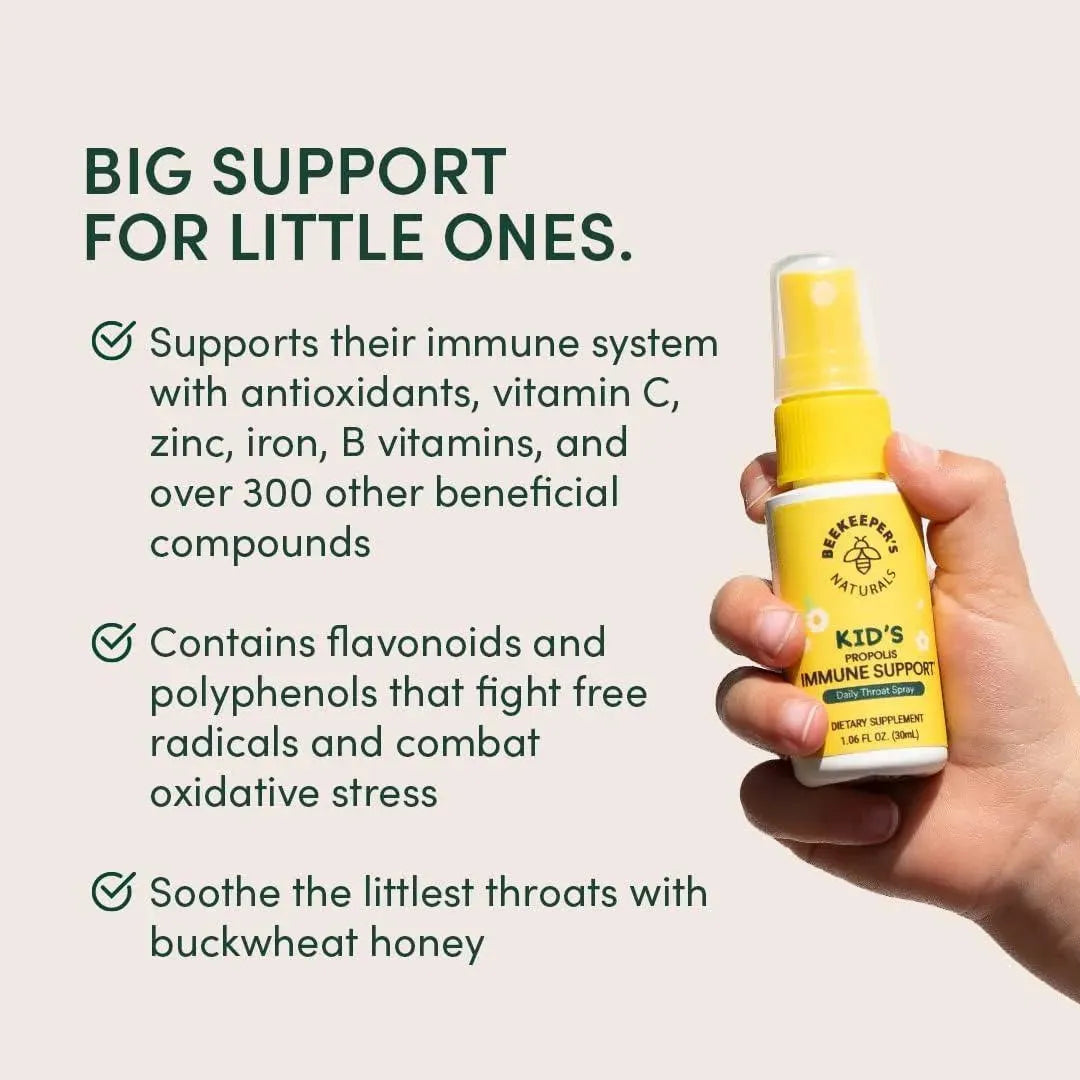BEEKEEPER´S NATURALS - Beekeeper's Naturals Kids Propolis Throat Spray 30Ml. - The Red Vitamin MX - Suplementos Alimenticios - {{ shop.shopifyCountryName }}