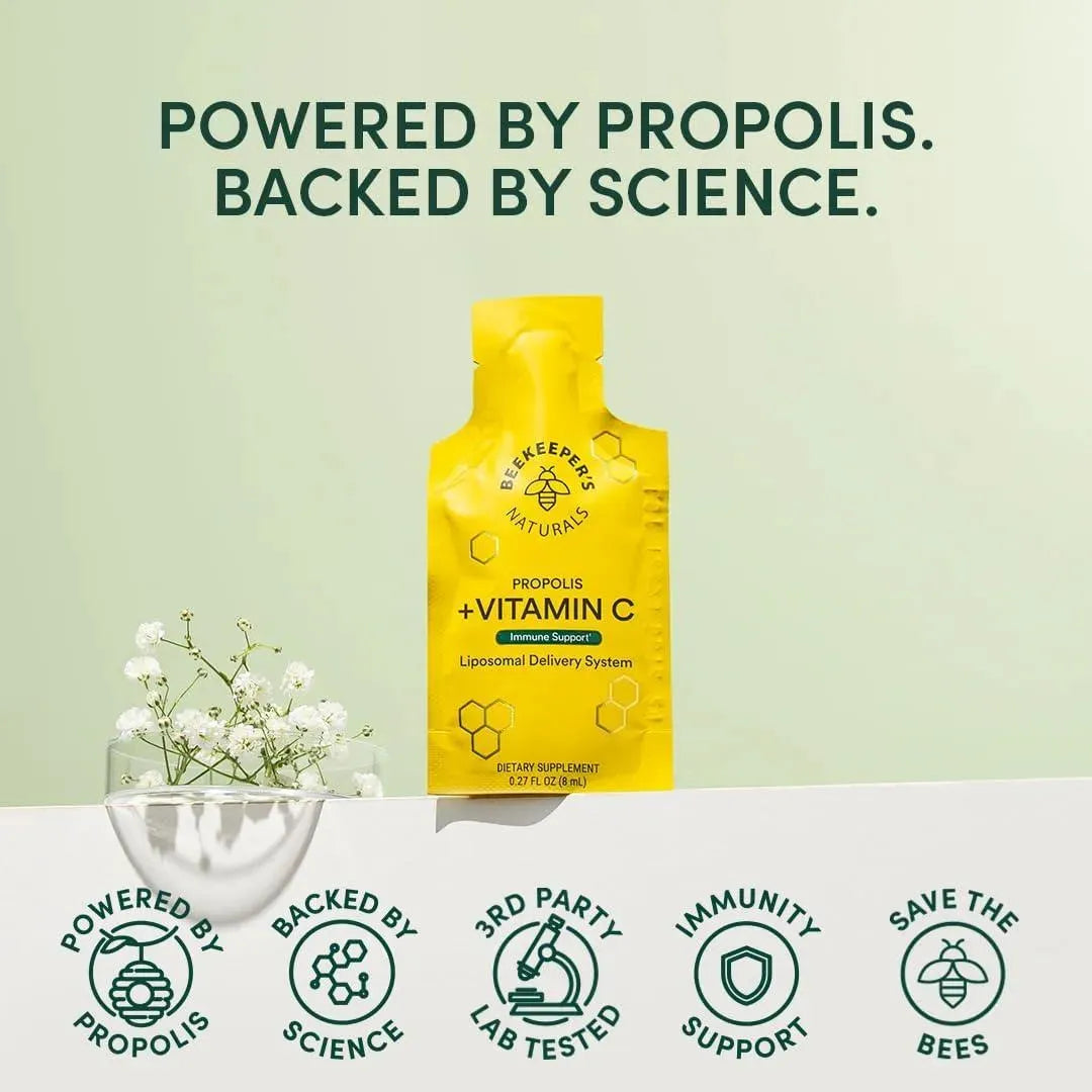 BEEKEEPER´S NATURALS - Beekeeper's Naturals Liposomal Vitamin C + Propolis Gel 8Ml. 12 Paquetes - The Red Vitamin MX - Suplementos Alimenticios - {{ shop.shopifyCountryName }}