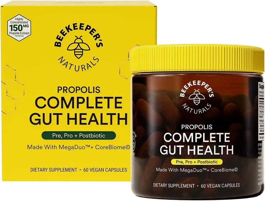 BEEKEEPER´S NATURALS - Beekeeper's Naturals Propolis Complete Gut Health 60 Capsulas - The Red Vitamin MX - Suplementos Alimenticios - {{ shop.shopifyCountryName }}