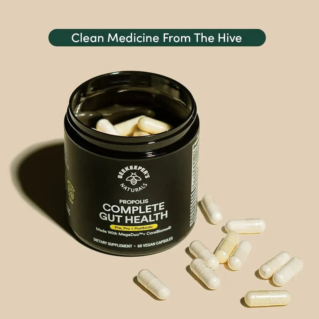 BEEKEEPER´S NATURALS - Beekeeper's Naturals Propolis Complete Gut Health 60 Capsulas - The Red Vitamin MX - Suplementos Alimenticios - {{ shop.shopifyCountryName }}