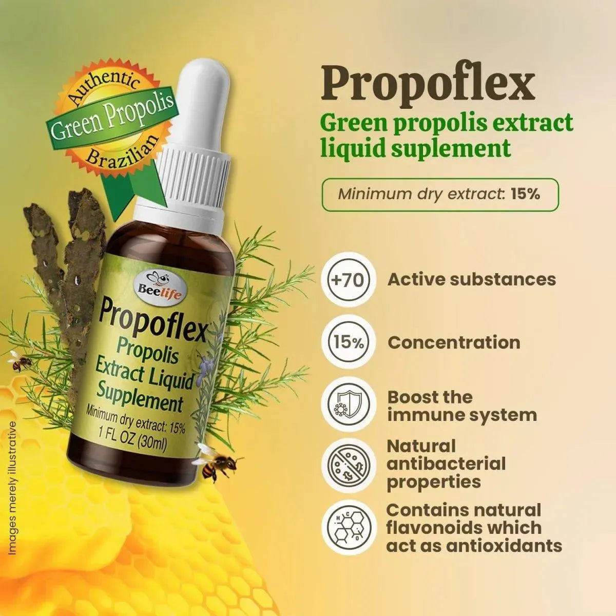 BEELIFE - Beelife Propoflex Green Propolis Extract 15% Extract 30Ml. - The Red Vitamin MX - Suplementos Alimenticios - {{ shop.shopifyCountryName }}