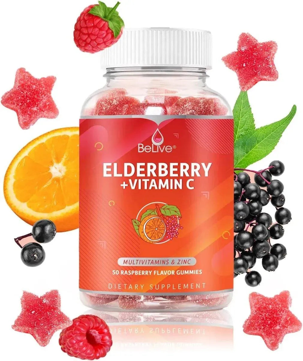 BELIVE - BeLive Elderberry Gummies with Vitamin C 50 Gomitas - The Red Vitamin MX - Suplementos Alimenticios - {{ shop.shopifyCountryName }}