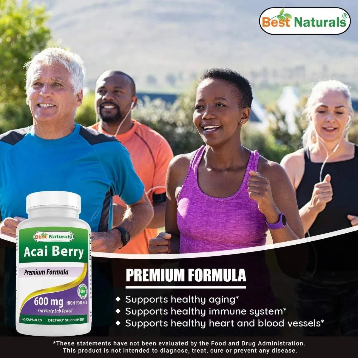 BEST NATURALS - Best Naturals Acai Berry 600Mg. 60 Capsulas 3 Pack - The Red Vitamin MX - Suplementos Alimenticios - {{ shop.shopifyCountryName }}