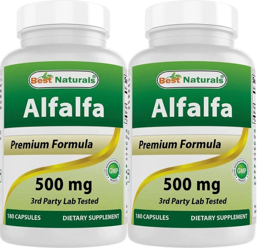 BEST NATURALS - Best Naturals Alfalfa Green Super Food 500Mg. 180 Capsulas 2 Pack - The Red Vitamin MX - Suplementos Alimenticios - {{ shop.shopifyCountryName }}
