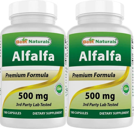 BEST NATURALS - Best Naturals Alfalfa Green Super Food 500Mg. 180 Capsulas 2 Pack - The Red Vitamin MX - Suplementos Alimenticios - {{ shop.shopifyCountryName }}