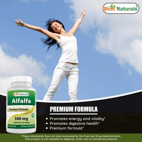 BEST NATURALS - Best Naturals Alfalfa Green Super Food 500Mg. 180 Capsulas 2 Pack - The Red Vitamin MX - Suplementos Alimenticios - {{ shop.shopifyCountryName }}