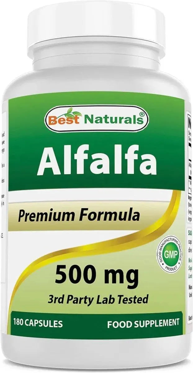 BEST NATURALS - Best Naturals Alfalfa Green Super Food 500Mg. 180 Capsulas - The Red Vitamin MX - Suplementos Alimenticios - {{ shop.shopifyCountryName }}