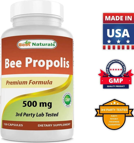 BEST NATURALS - Best Naturals Bee Propolis 500Mg. 120 Capsulas - The Red Vitamin MX - Suplementos Alimenticios - {{ shop.shopifyCountryName }}