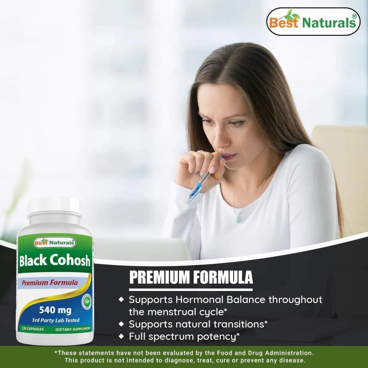 BEST NATURALS - Best Naturals Black Cohosh 540Mg. 120 Capsulas - The Red Vitamin MX - Suplementos Alimenticios - {{ shop.shopifyCountryName }}