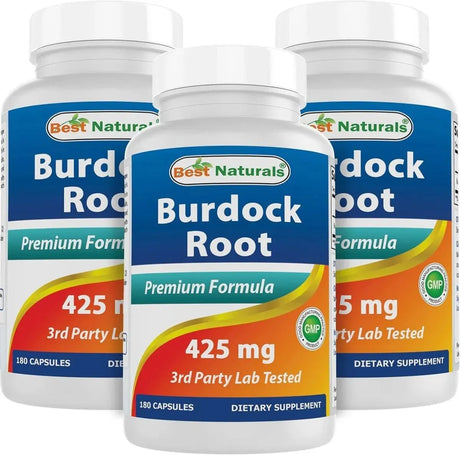 BEST NATURALS - Best Naturals Burdock root 425Mg. 180 Capsulas 3 Pack - The Red Vitamin MX - Suplementos Alimenticios - {{ shop.shopifyCountryName }}
