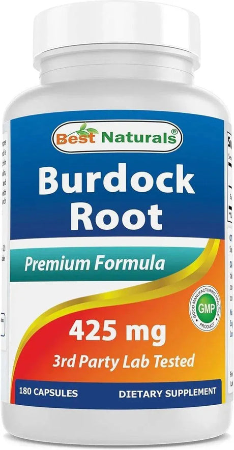 BEST NATURALS - Best Naturals Burdock root 425Mg. 180 Capsulas - The Red Vitamin MX - Suplementos Alimenticios - {{ shop.shopifyCountryName }}