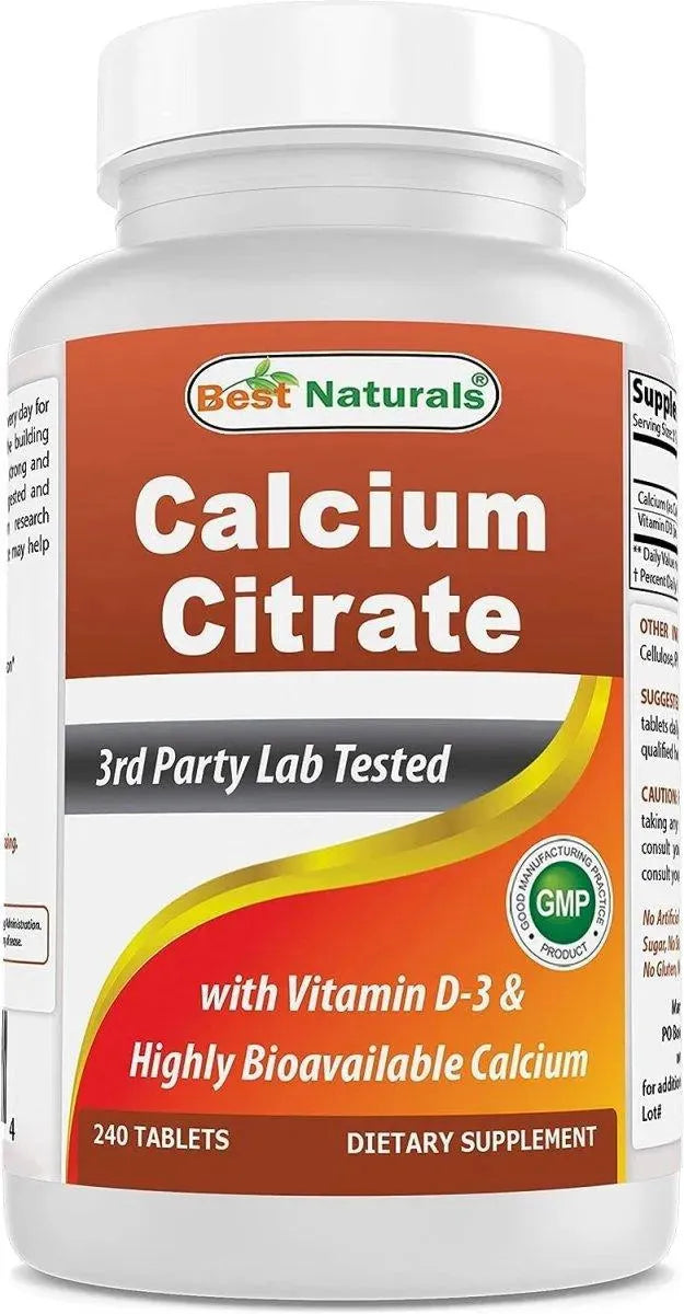BEST NATURALS - Best Naturals Calcium Citrate with Vitamin D-3 240 Tabletas - The Red Vitamin MX - Suplementos Alimenticios - {{ shop.shopifyCountryName }}