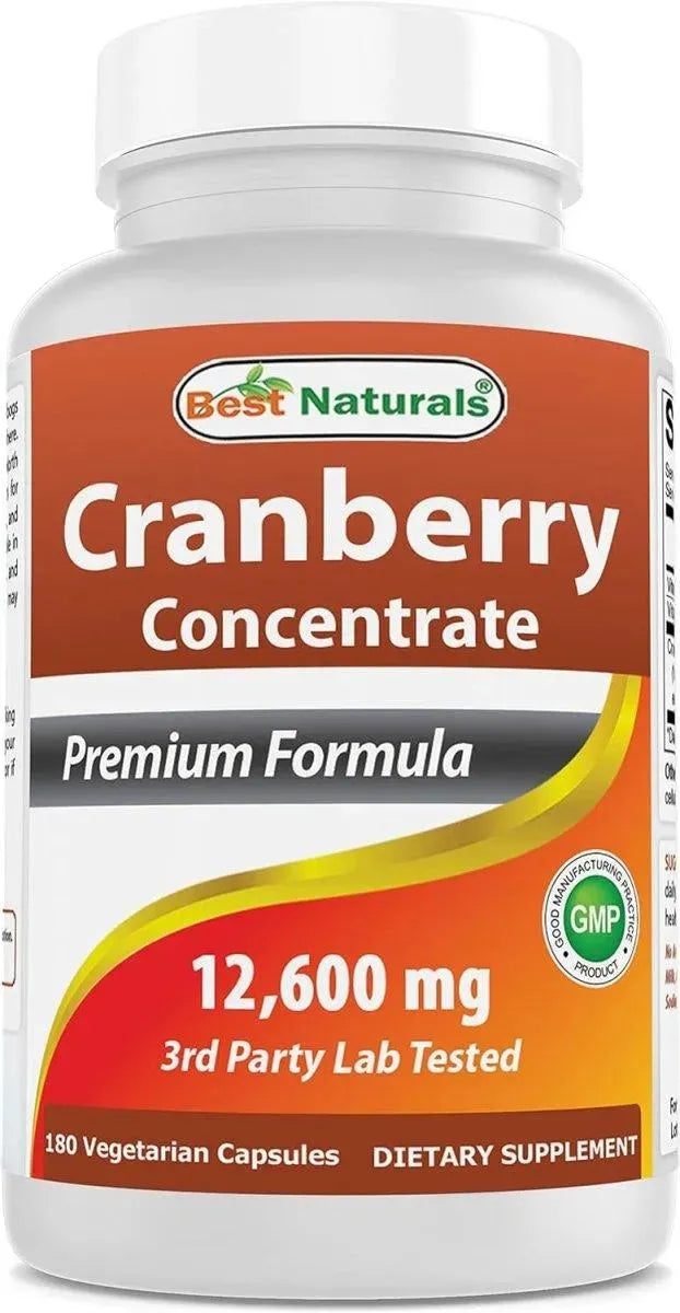 BEST NATURALS - Best Naturals Cranberry Pills 3X Concentrate 12600Mg. 180 Capsulas - The Red Vitamin MX - Suplementos Alimenticios - {{ shop.shopifyCountryName }}
