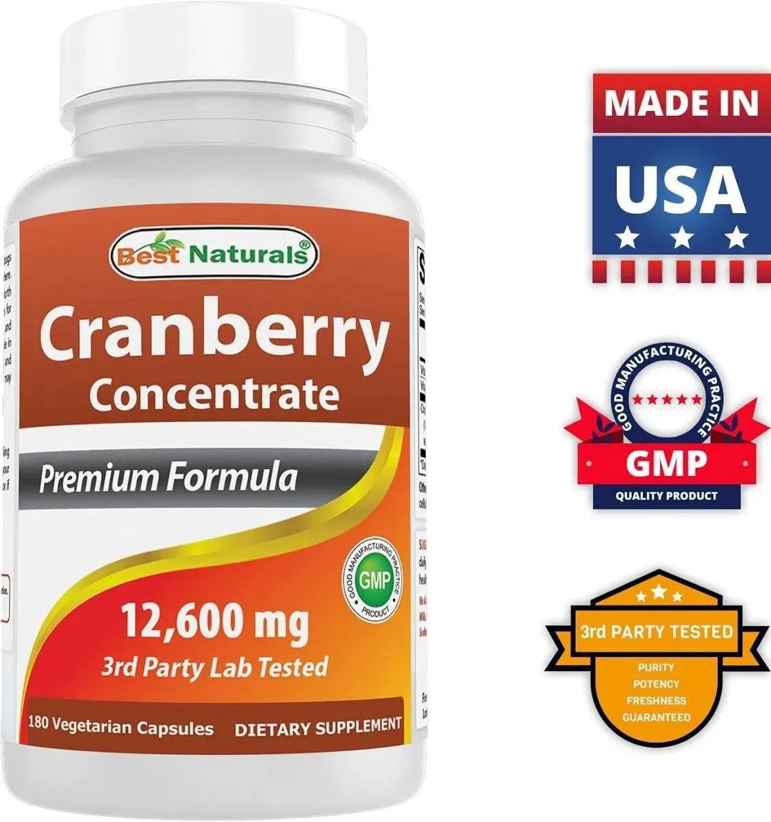 BEST NATURALS - Best Naturals Cranberry Pills 3X Concentrate 12600Mg. 180 Capsulas - The Red Vitamin MX - Suplementos Alimenticios - {{ shop.shopifyCountryName }}