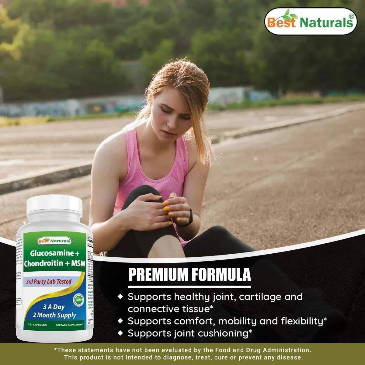 BEST NATURALS - Best Naturals Glucosamine Chondroitin and MSM 180 Capsulas - The Red Vitamin MX - Suplementos Alimenticios - {{ shop.shopifyCountryName }}