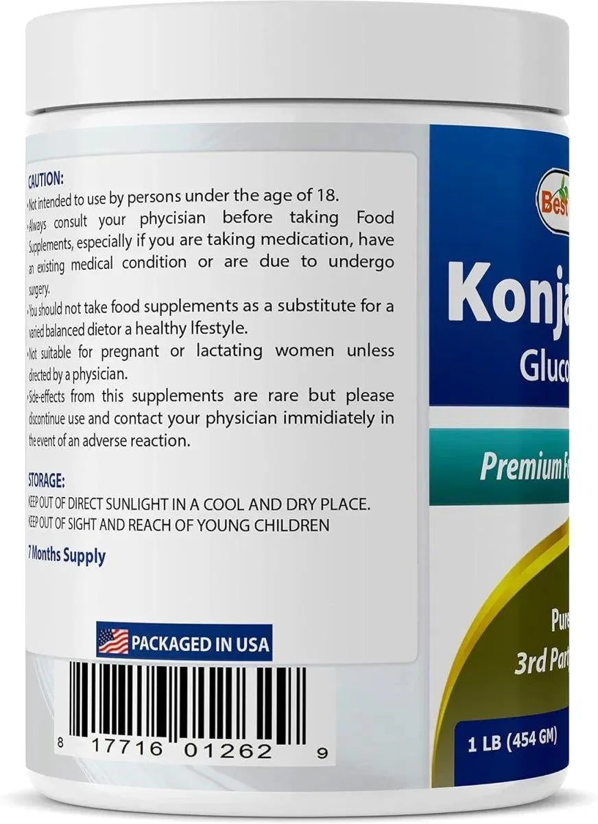 BEST NATURALS - Best Naturals Konjac Root Glucomannan Powder 454Gr. - The Red Vitamin MX - Suplementos Alimenticios - {{ shop.shopifyCountryName }}