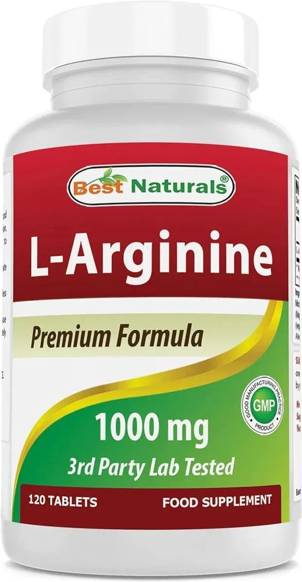 BEST NATURALS - Best Naturals L-Arginine 1000Mg. 120 Tabletas 3 Pack - The Red Vitamin MX - Suplementos Alimenticios - {{ shop.shopifyCountryName }}