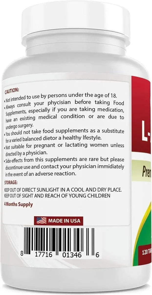 BEST NATURALS - Best Naturals L-Arginine 1000Mg. 120 Tabletas 3 Pack - The Red Vitamin MX - Suplementos Alimenticios - {{ shop.shopifyCountryName }}