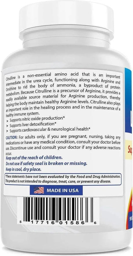 BEST NATURALS - Best Naturals L-Citrulline 1500Mg. 90 Capsulas - The Red Vitamin MX - Suplementos Alimenticios - {{ shop.shopifyCountryName }}