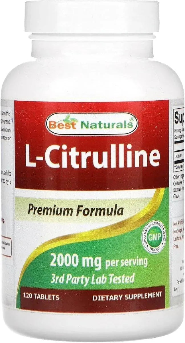 BEST NATURALS - Best Naturals L-Citrulline 2000Mg. 120 Tabletas - The Red Vitamin MX - Suplementos Alimenticios - {{ shop.shopifyCountryName }}
