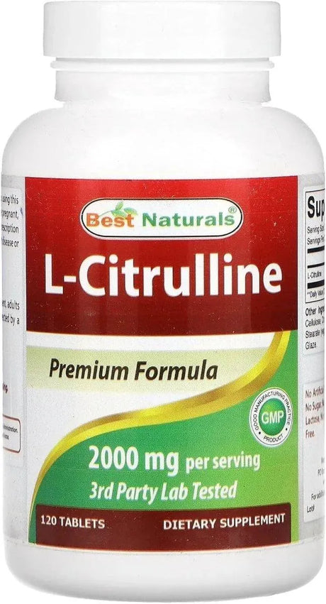 BEST NATURALS - Best Naturals L-Citrulline 2000Mg. 120 Tabletas - The Red Vitamin MX - Suplementos Alimenticios - {{ shop.shopifyCountryName }}