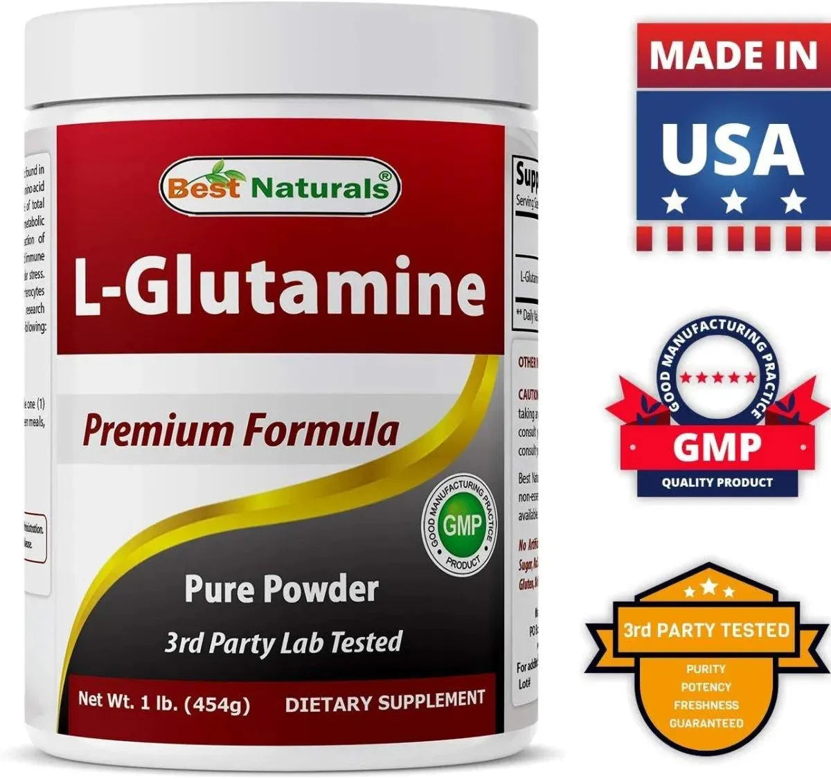 BEST NATURALS - Best Naturals L-Glutamine Powder 454Gr. - The Red Vitamin MX - Suplementos Alimenticios - {{ shop.shopifyCountryName }}