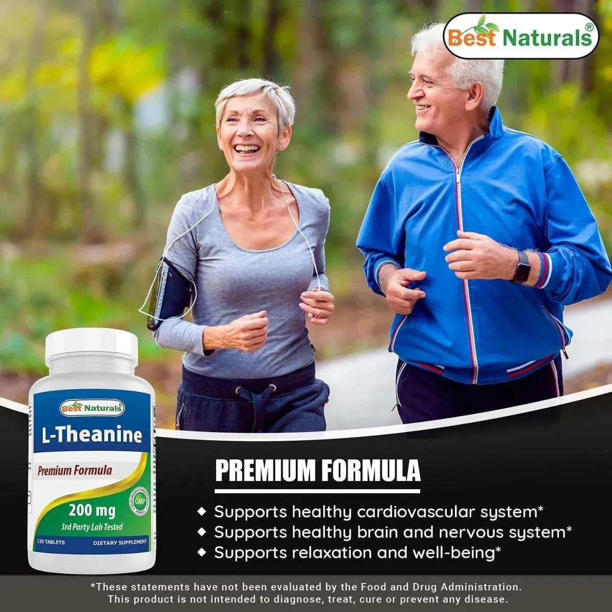 BEST NATURALS - Best Naturals L-Theanine 200Mg. 120 Tabletas - The Red Vitamin MX - Suplementos Alimenticios - {{ shop.shopifyCountryName }}