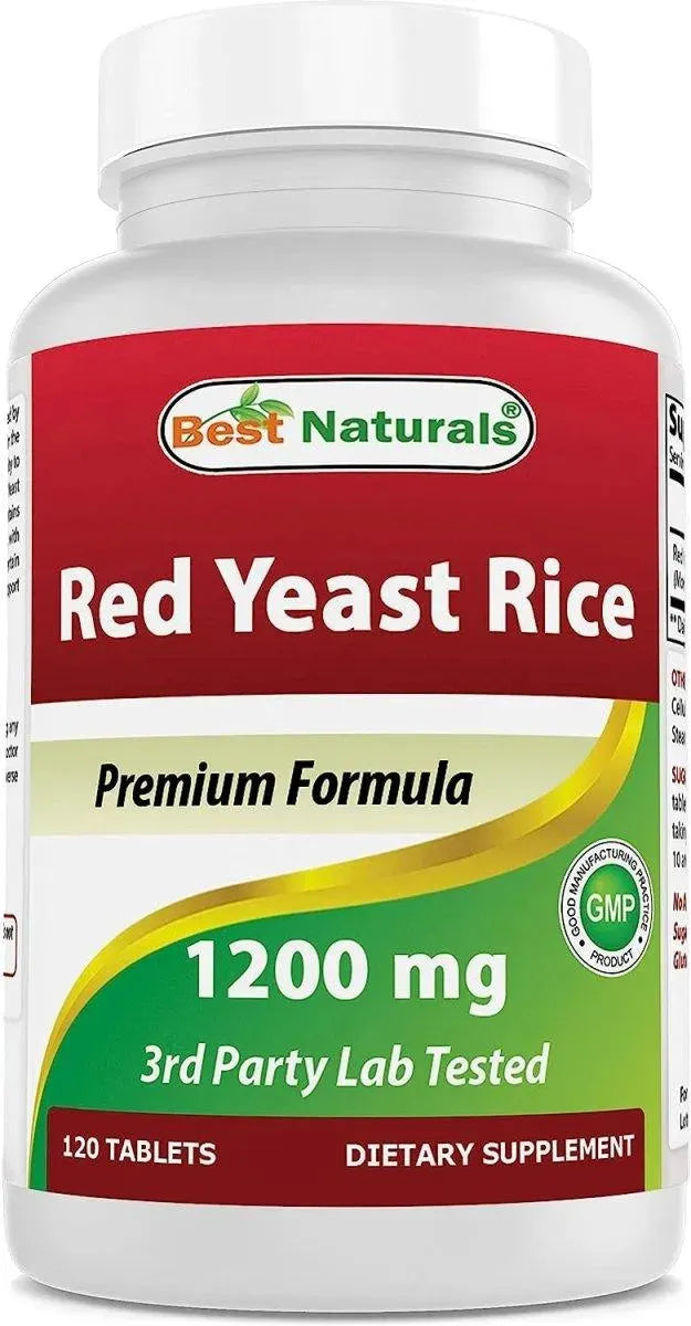 BEST NATURALS - Best Naturals Red Yeast Rice 1200Mg. 120 Tabletas - The Red Vitamin MX - Suplementos Alimenticios - {{ shop.shopifyCountryName }}