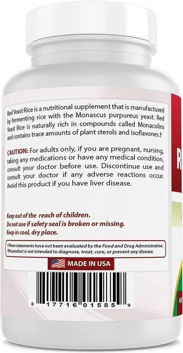 BEST NATURALS - Best Naturals Red Yeast Rice 1200Mg. 240 Tabletas - The Red Vitamin MX - Suplementos Alimenticios - {{ shop.shopifyCountryName }}