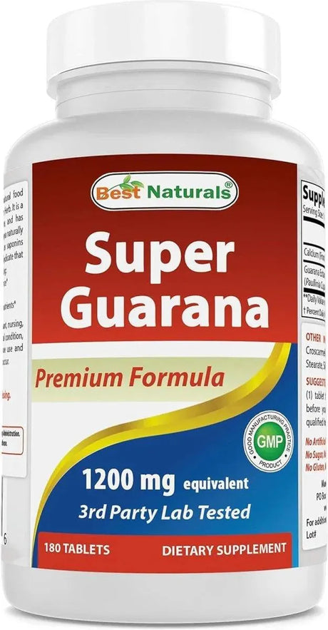 BEST NATURALS - Best Naturals Super Guarana 1200Mg. 180 Tabletas - The Red Vitamin MX - Suplementos Alimenticios - {{ shop.shopifyCountryName }}