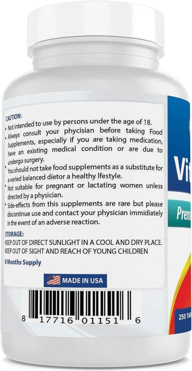 BEST NATURALS - Best Naturals Vitamin B6 50Mg. 250 Tabletas - The Red Vitamin MX - Suplementos Alimenticios - {{ shop.shopifyCountryName }}