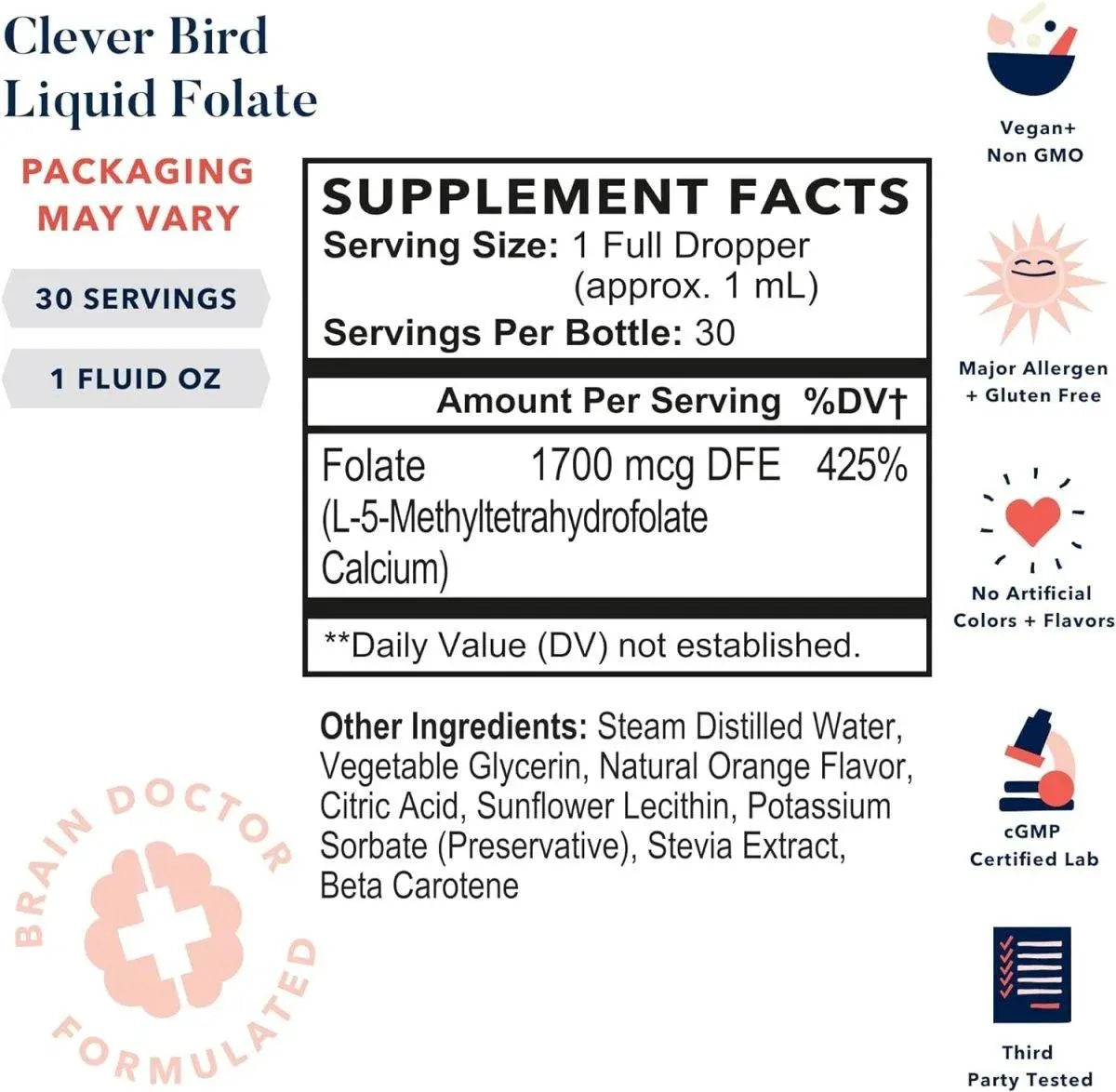 BEST NEST WELLNESS - Best Nest Wellness Liquid Methyl Folate 1700mcg 1 Fl.Oz. - The Red Vitamin MX - Suplementos Alimenticios - {{ shop.shopifyCountryName }}