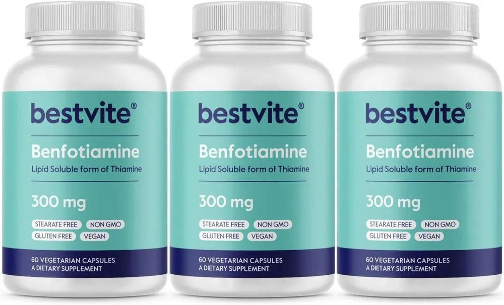 BESTVITE - BESTVITE Benfotiamine 300Mg. 180 Capsulas - The Red Vitamin MX - Suplementos Alimenticios - {{ shop.shopifyCountryName }}