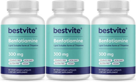 BESTVITE - BESTVITE Benfotiamine 300Mg. 180 Capsulas - The Red Vitamin MX - Suplementos Alimenticios - {{ shop.shopifyCountryName }}