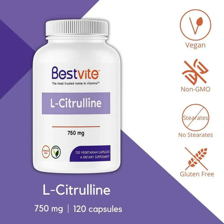 BESTVITE - Bestvite L-Citrulline 750Mg. 120 Capsulas - The Red Vitamin MX - Suplementos Alimenticios - {{ shop.shopifyCountryName }}