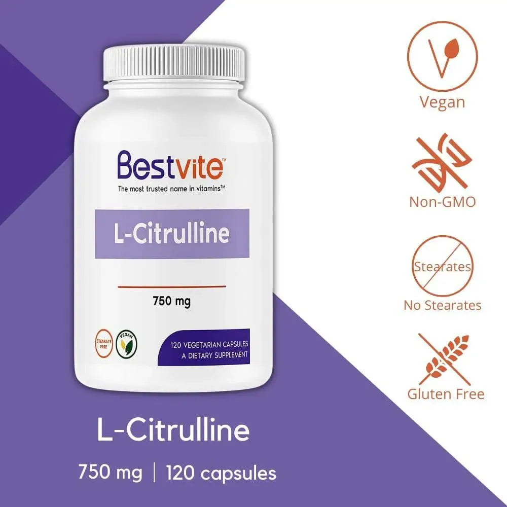 BESTVITE - Bestvite L-Citrulline 750Mg. 120 Capsulas - The Red Vitamin MX - Suplementos Alimenticios - {{ shop.shopifyCountryName }}