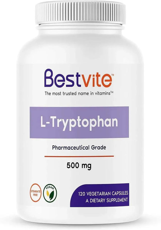 BESTVITE - BESTVITE L-Tryptophan 500Mg. 120 Capsulas - The Red Vitamin MX - Suplementos Alimenticios - {{ shop.shopifyCountryName }}