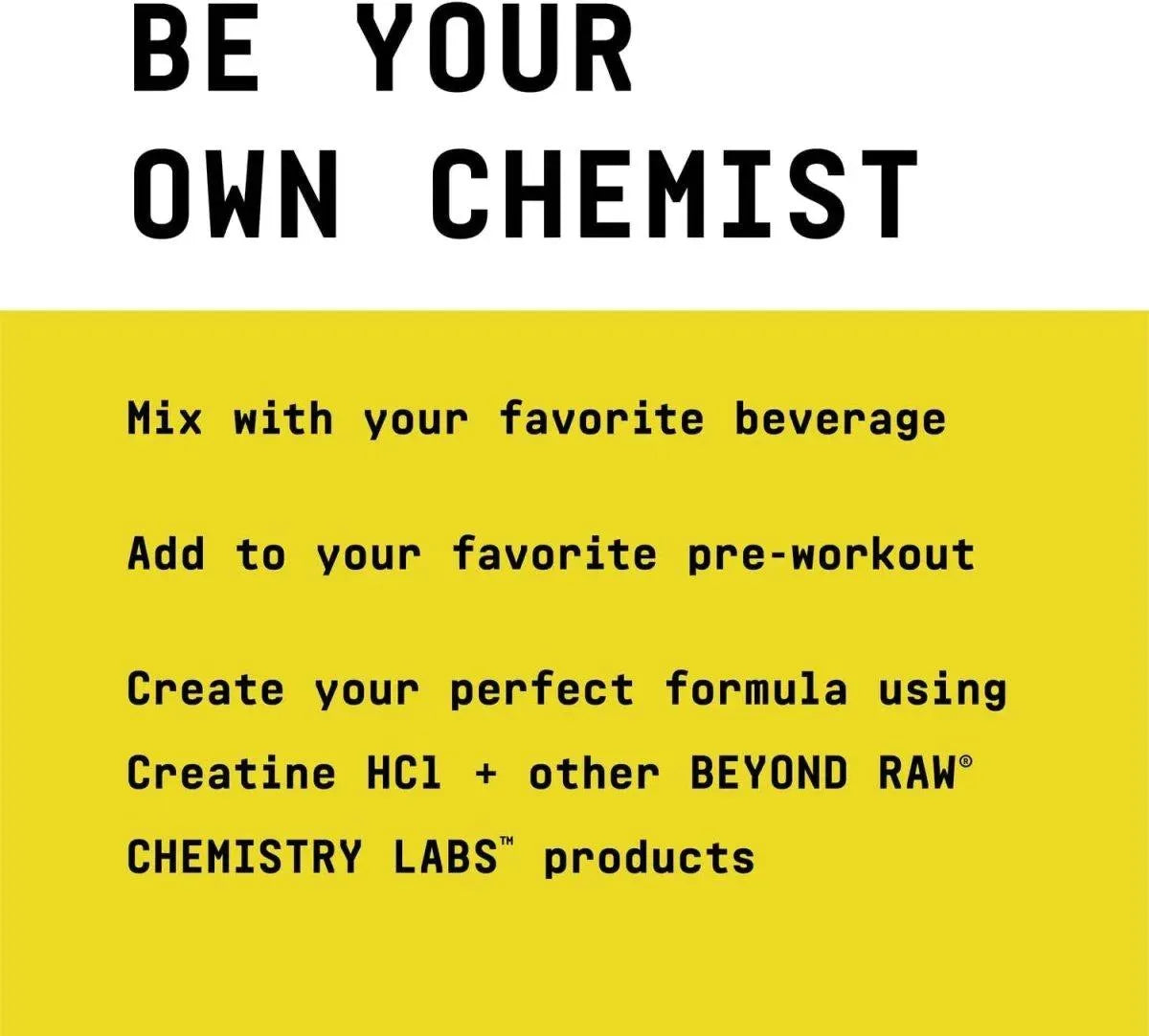 BEYOND RAW - BEYOND RAW Chemistry Labs Creatine HCl Powder 120 Servicios 240Gr. - The Red Vitamin MX - Suplementos Alimenticios - {{ shop.shopifyCountryName }}