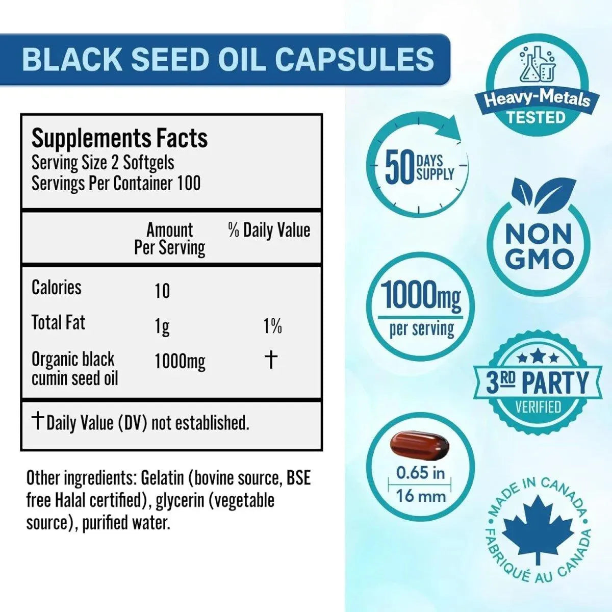 BIO ABSORB - Bio Absorb Black Seed Oil 500Mg. 200 Capsulas Blandas - The Red Vitamin MX - Suplementos Alimenticios - {{ shop.shopifyCountryName }}