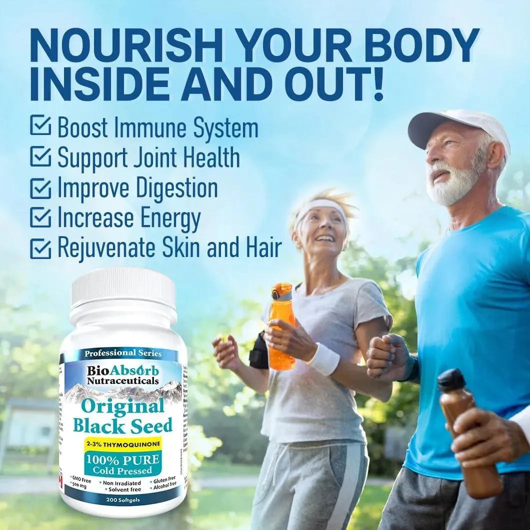BIO ABSORB - Bio Absorb Black Seed Oil 500Mg. 200 Capsulas Blandas - The Red Vitamin MX - Suplementos Alimenticios - {{ shop.shopifyCountryName }}