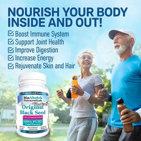 BIO ABSORB - Bio Absorb Black Seed Oil 500Mg. 60 Capsulas Blandas - The Red Vitamin MX - Suplementos Alimenticios - {{ shop.shopifyCountryName }}