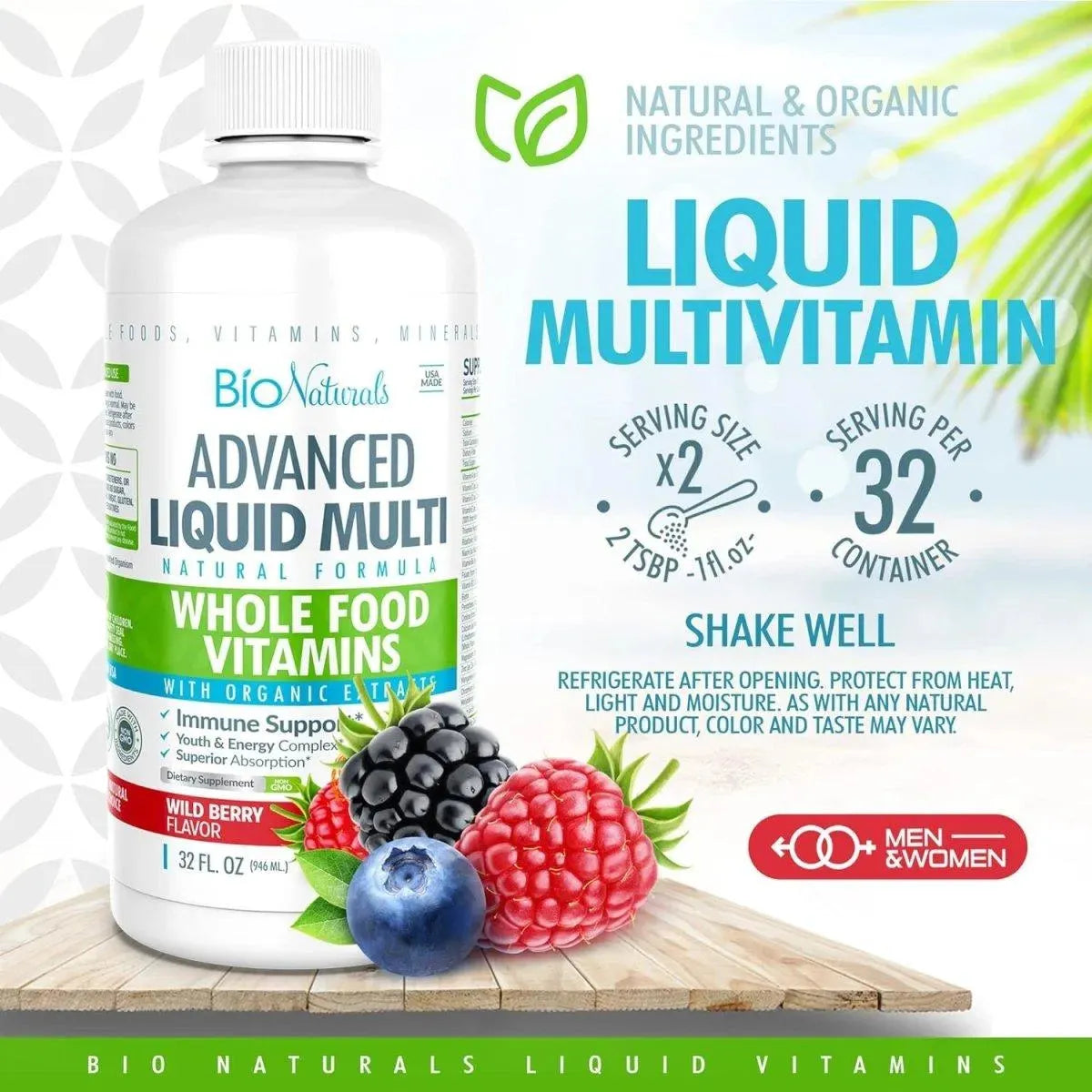BIO NATURALS - BIO Naturals Liquid Whole Food Multivitamin 946Ml. - The Red Vitamin MX - Suplementos Alimenticios - {{ shop.shopifyCountryName }}
