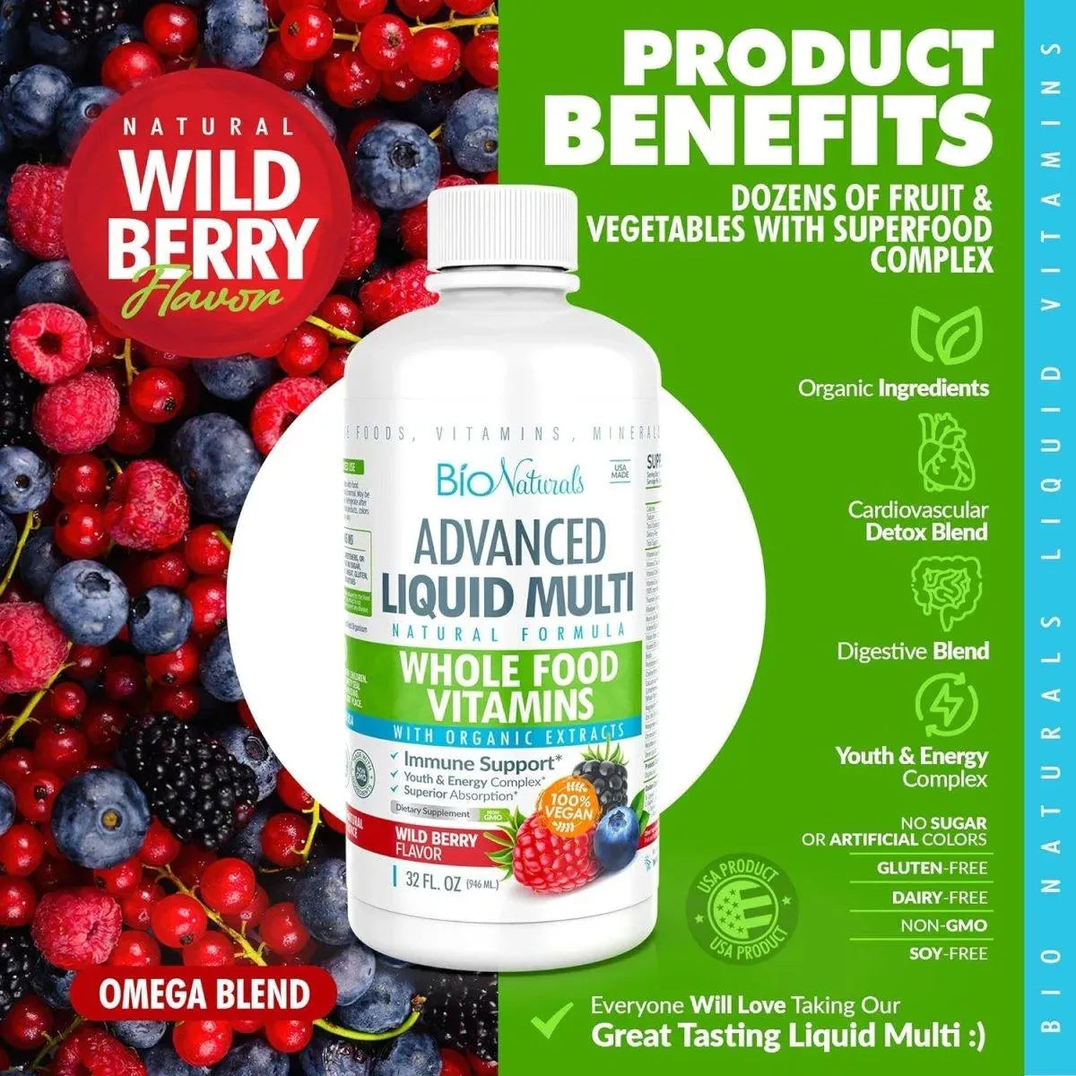 BIO NATURALS - BIO Naturals Liquid Whole Food Multivitamin 946Ml. - The Red Vitamin MX - Suplementos Alimenticios - {{ shop.shopifyCountryName }}