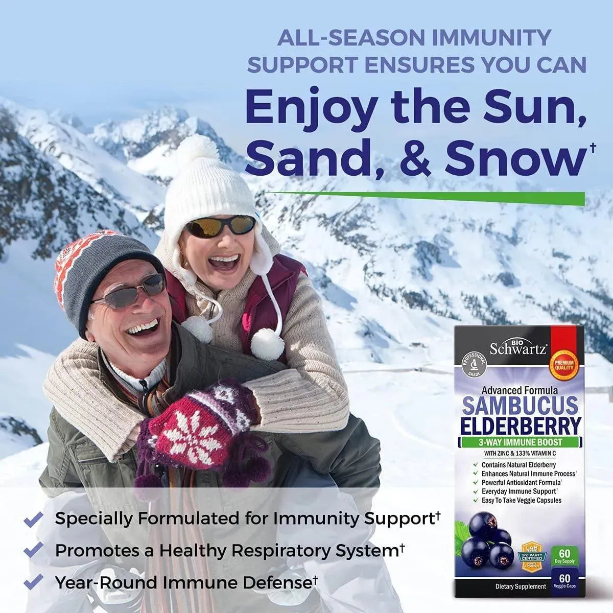 BIO SCHWARTZ - Bio Schwartz Sambucus Elderberry 60 Capsulas - The Red Vitamin MX - Suplementos Alimenticios - {{ shop.shopifyCountryName }}