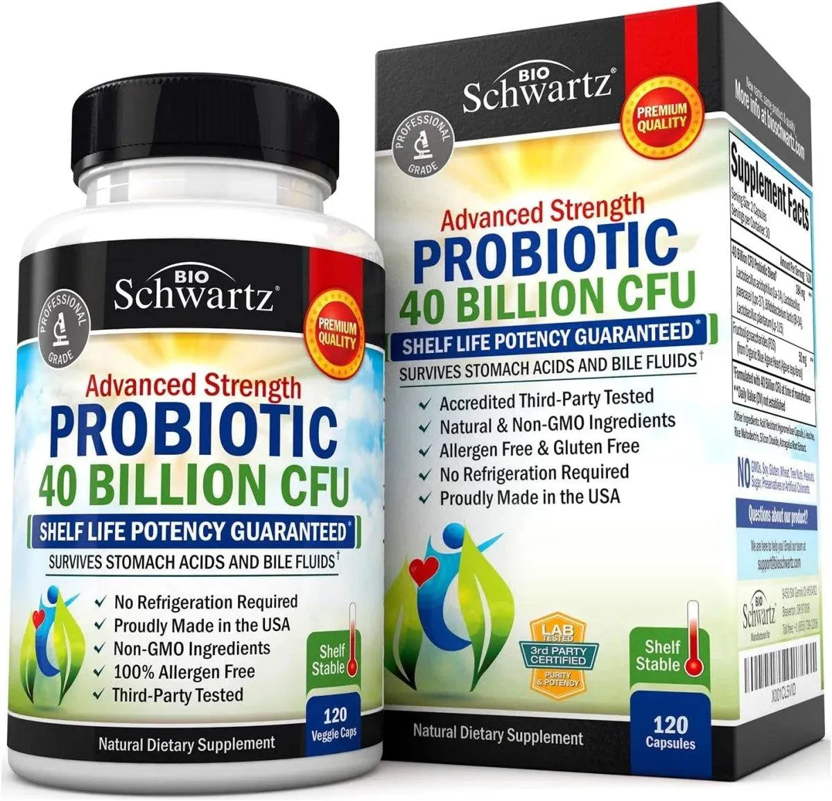 BIO SCHWARTZ - BioSchwartz Daily Probiotic 40 Billion CFU 120 Capsulas - The Red Vitamin MX - Suplementos Alimenticios - {{ shop.shopifyCountryName }}