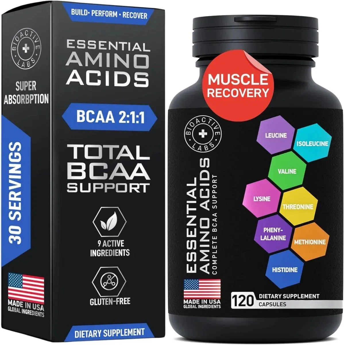 BIOACTIVE LABS - BIOACTIVE LABS Essential Amino Acids Complex 120 Capsulas - The Red Vitamin MX - Suplementos Alimenticios - {{ shop.shopifyCountryName }}